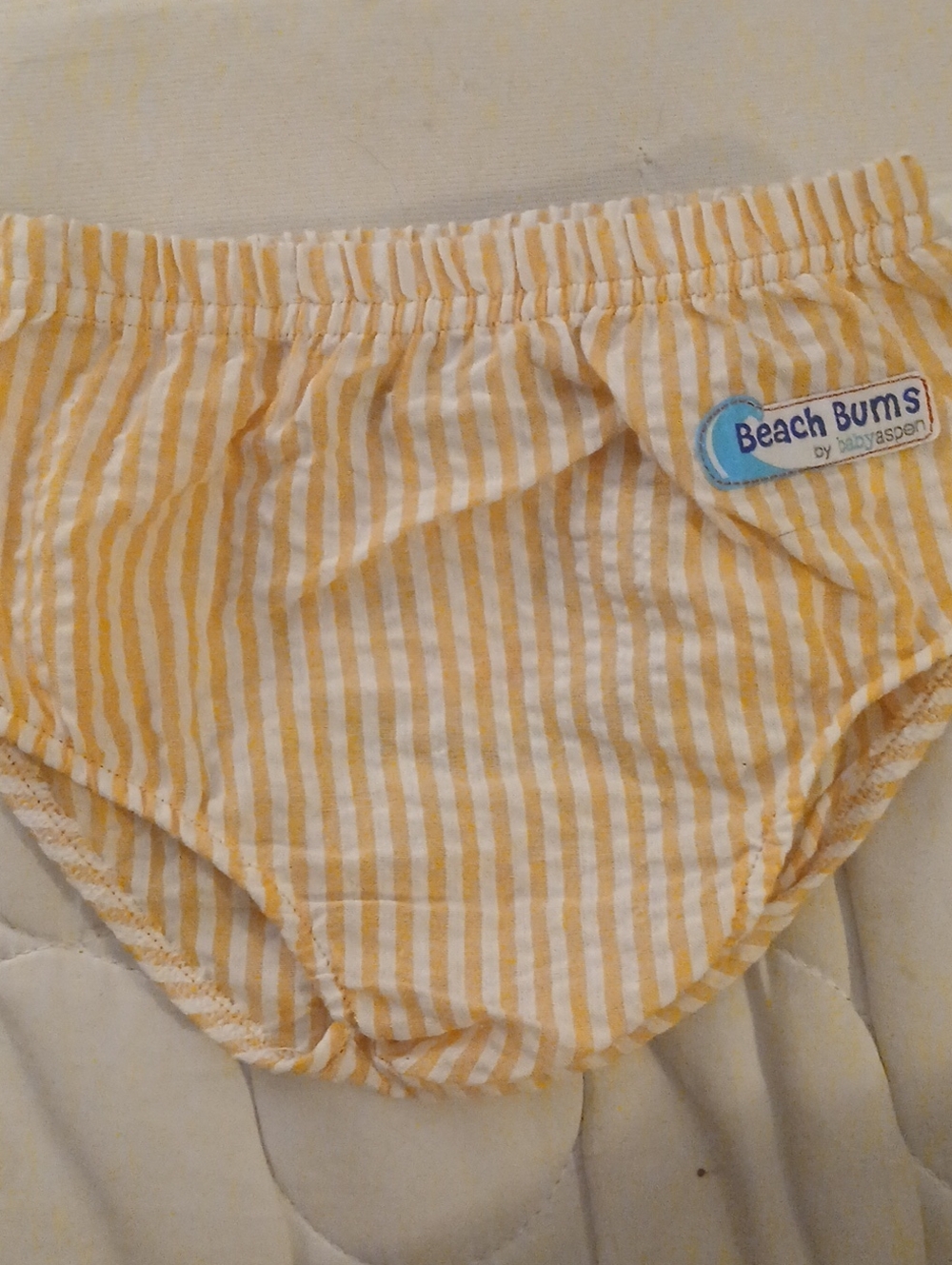 Baby Aspen Orange and White Striped Kids Swim Coverup